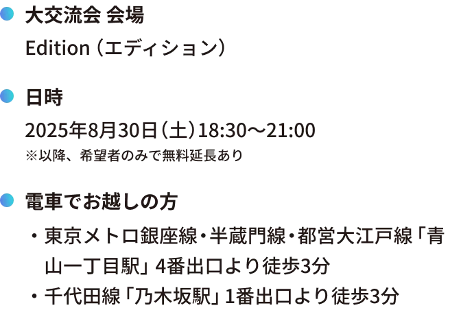 懇親会会場へのアクセス