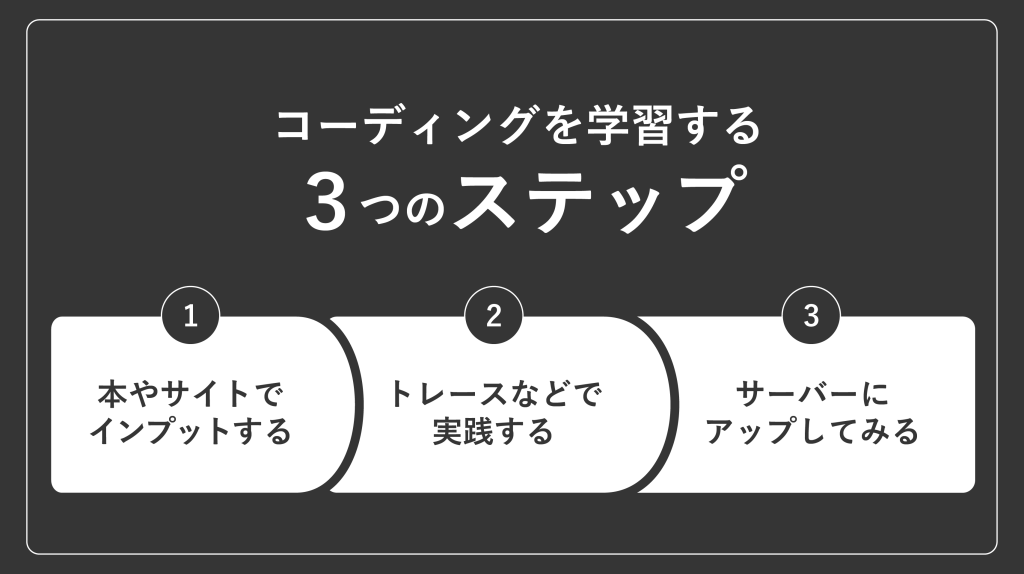 コーディングを学習する3ステップを解説