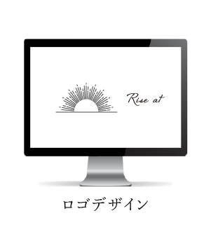 rise atロゴデザインのモックアップ