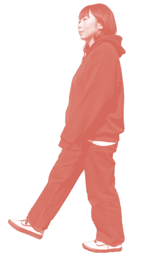 歩く私