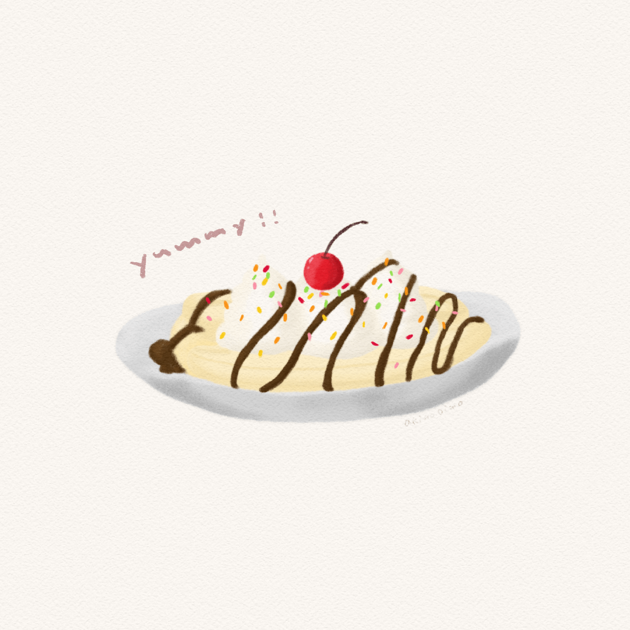 バナナスプリッドのイラスト