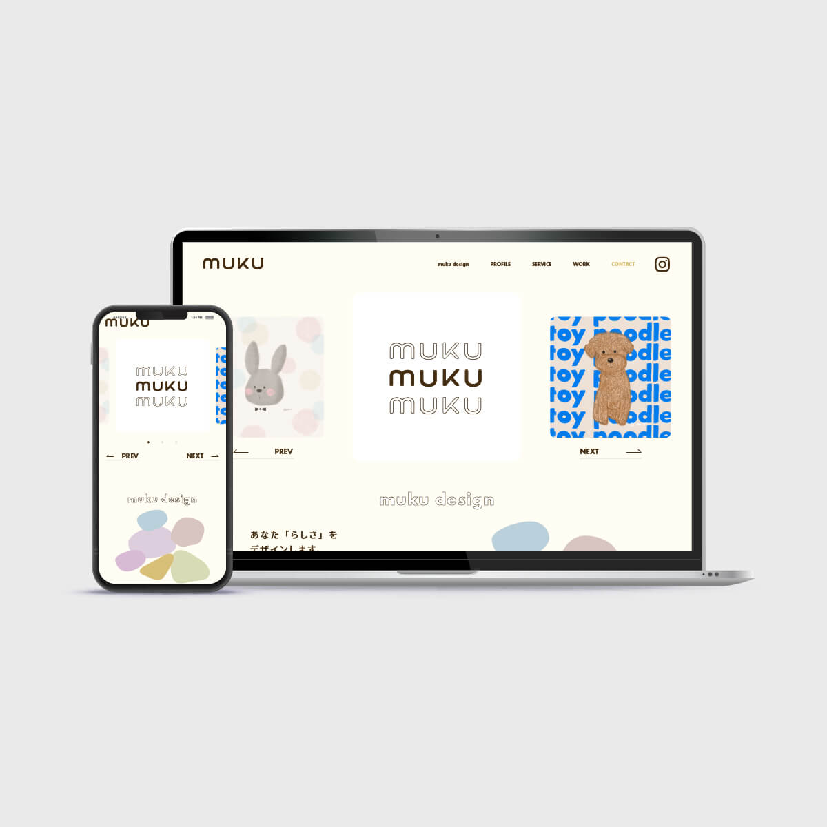 mukudesignポートフォリオサイト
