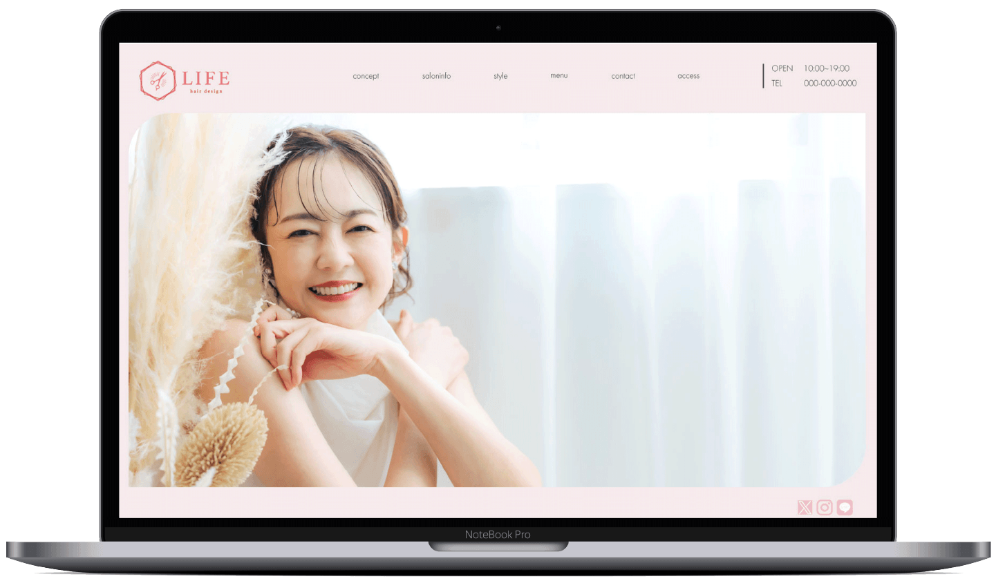 美容室のLP